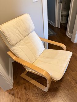 IKEA POÄNG Armchair (Perfect Frame / Stained Cushion)