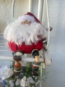 Holiday Button Baby Santa Figurine