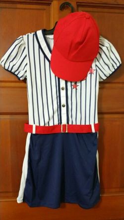 Little girl baseball player costume