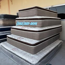 Queen Serenity Mattress And Boxspring Pillowtop Bed Set Nuevo 