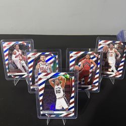 2024-2025 prizm nba red white and blue card lot