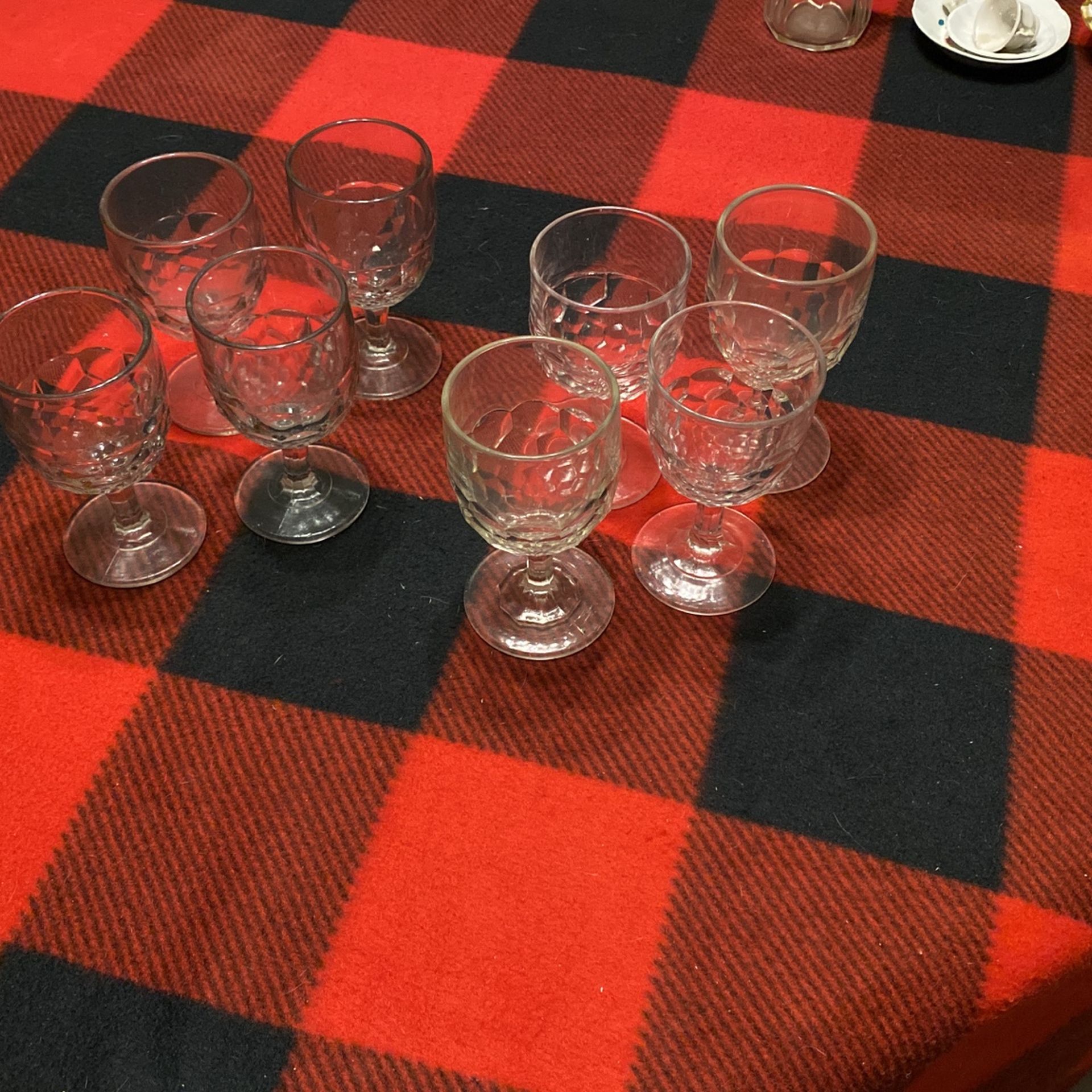 Antique Thumbprint Glasses