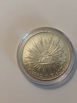 1882 Mexico 8 Reales Zacatecas straight J