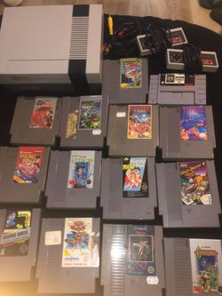 Original NES System with 2 controllers and 13 games