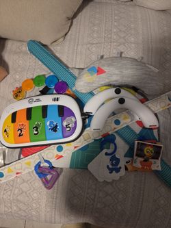 Baby Einstein 4-in-1 Kickin' Tunes Music and Language Discovery Play Gym -Blue/Gray