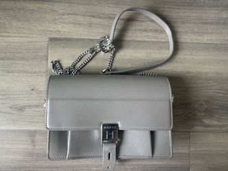 REISS LEATHER CROSSBODY BAG, open box new