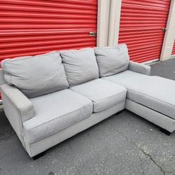 *Free delivery* ashley gray L sectional couch removable seat covers RIGHT side only chaise great 