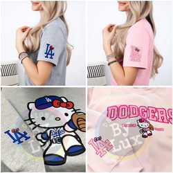 Hello Kitty T-shirts, Dodgers, Hello Kitty Night, Custom Shirts, Baseball 