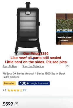 Pit Boss DX Series Vertical 4 Series 1300-Sq. in Black Pellet Smoker