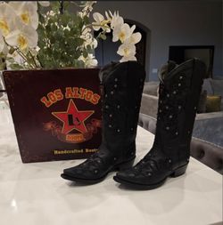 ✨ Los Altos Swarovski Crystal Cowgirl Boots – Women's Size 10 | Brand New in Box ✨