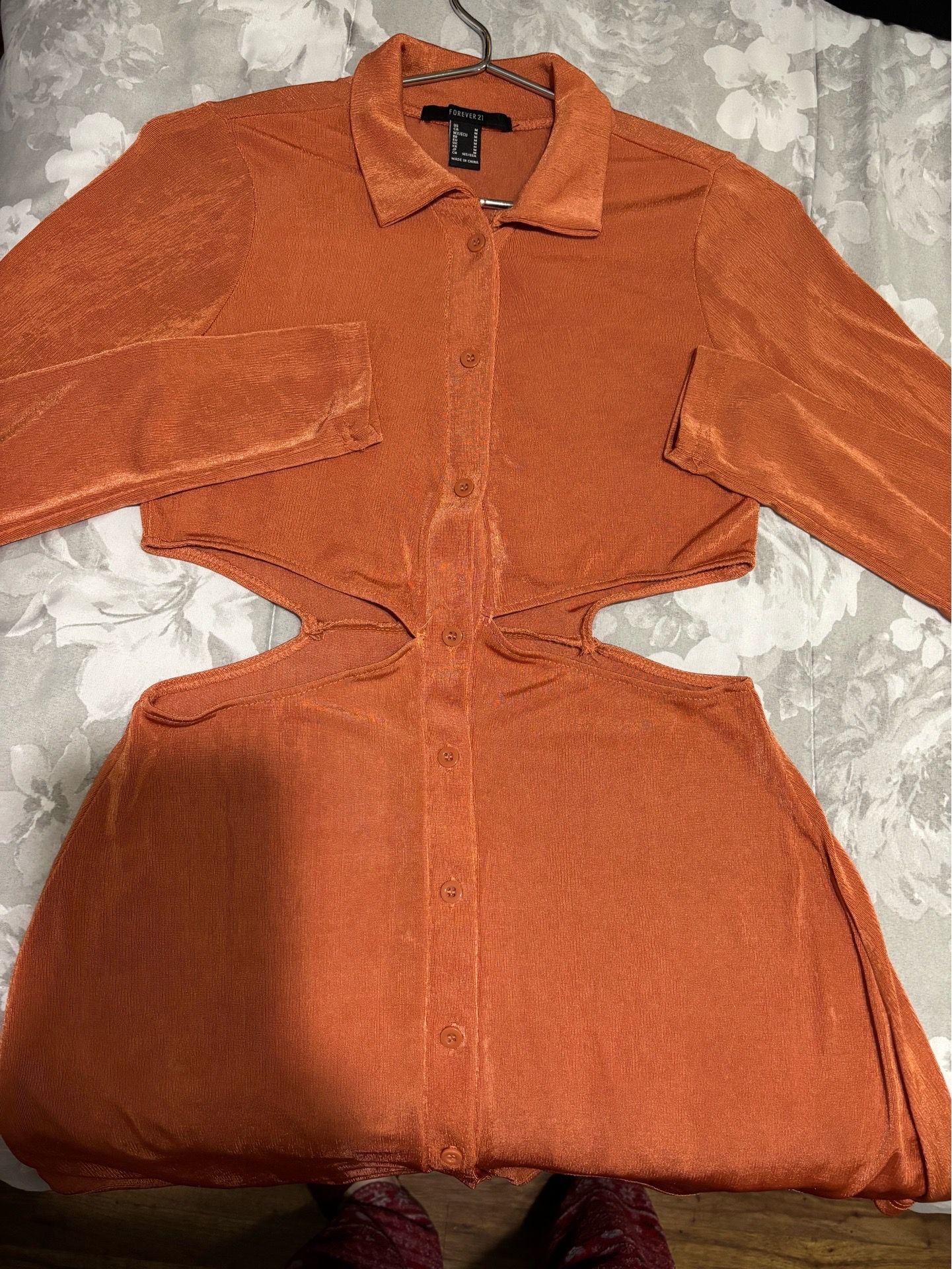 Forever 21 Orange Open Side Dress