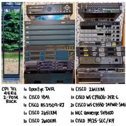 Large Lot of Network Stuff (CISCO, Routers, Switches, etc), CPI 7ft Server Rack