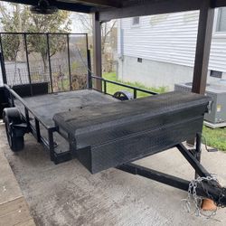 6 X 12 Utility Trailer With 2 Motorcycle/ Dirt Bike Chocks
