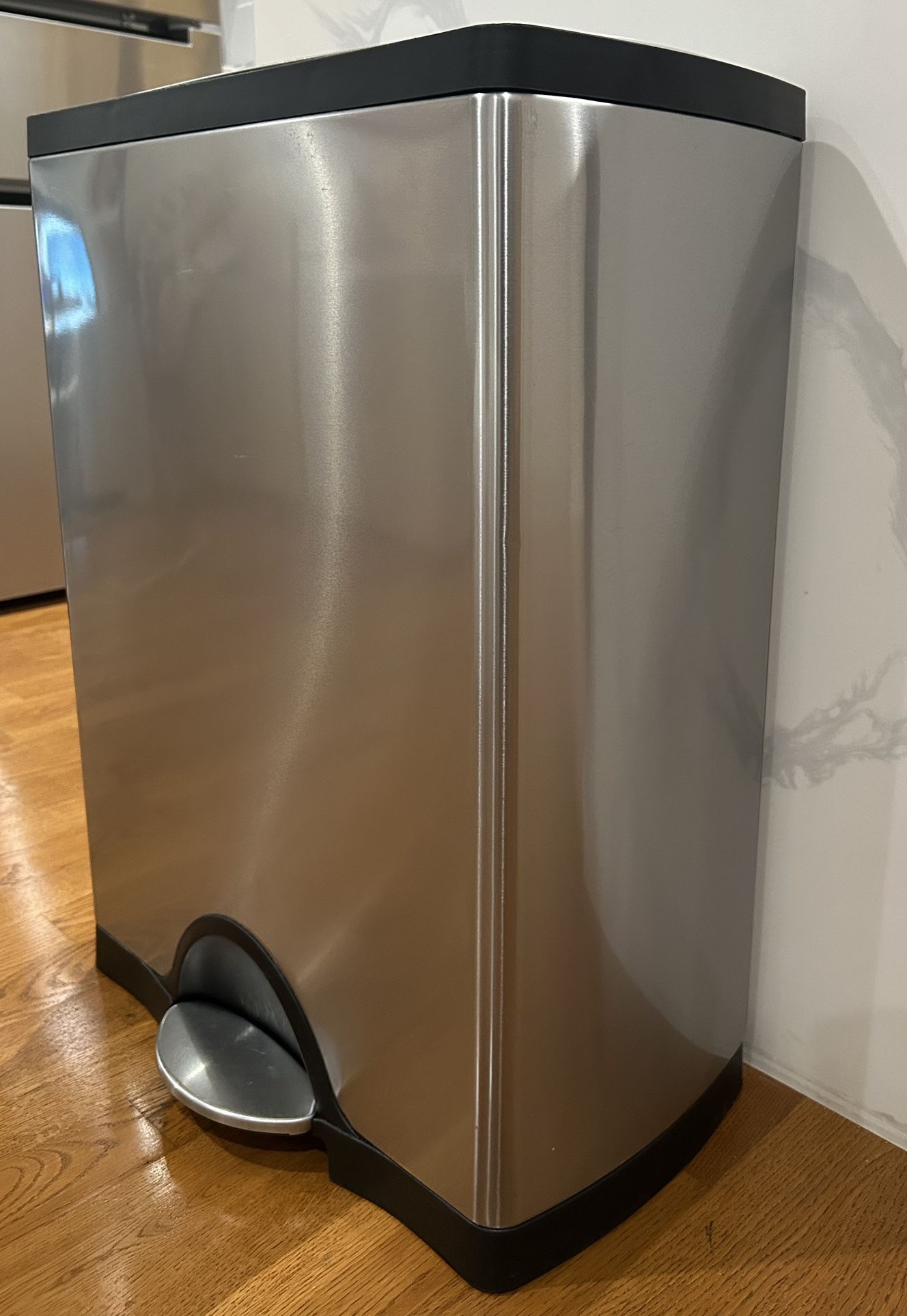 simplehuman Dual-Compartment Trash Can Silver 46L Dual Compartment Kitchen