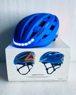 New Other Lumos Kickstart II M/L Blue Smart Bike Helmet With Remote & Bluetooth