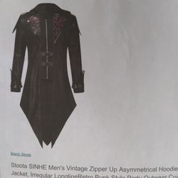 Men's Zip Up Assymetrical Hoodie Jacket