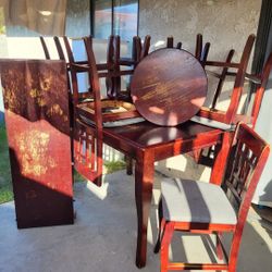  Brown Wood Table ,, Mesa De Madera 