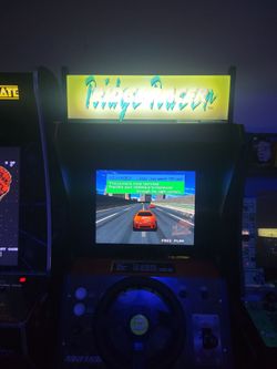 🏎️ Arcade1Up Ridge Racer Racing Arcade Cabinet – Upgraded Steering Wheel & Pedals! 🏎️