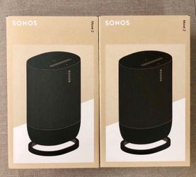 Sonos Move 2 (Black) as a Pair!! 2x Sonos Move (Black) Brand New Sealed. Includes Warranty.
