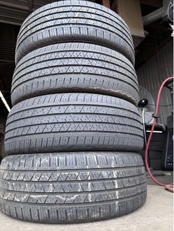 4 USED 235/55/19 CONTINENTAL CROSS CONTACT LX TIRES