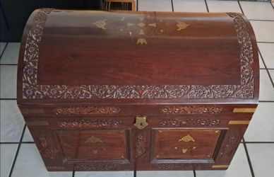 Ornate Wooden Storage Chest