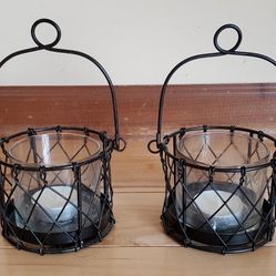 Black Decorative Tealight/Votive Candle Holders Lot