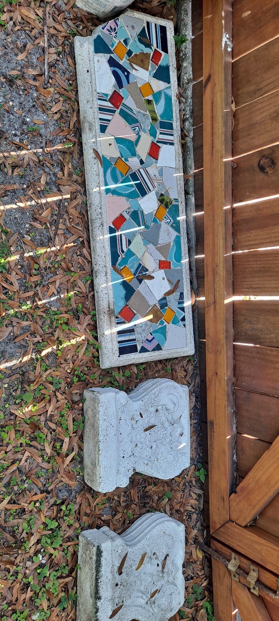 Mosiac Concrete Outdoor Bench