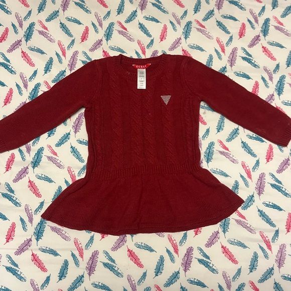 Guess Kids Red Knit Top