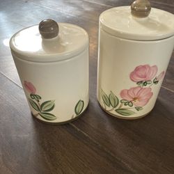 Franciscan DESERT ROSE 6" & 6.5" Canisters for Sugar, Coffee or Flour