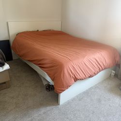 Queen Bed Frame and Mattress