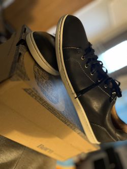 Black Leather Shoes Size 14m