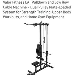 Valor Fitness Lat Pulldown And Low Row Cable Machine - HOME/GARAGE GYM