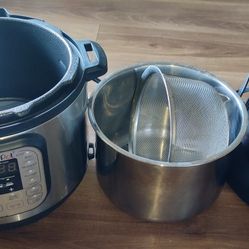 Instant Pot pressure cooker with air fryer lid