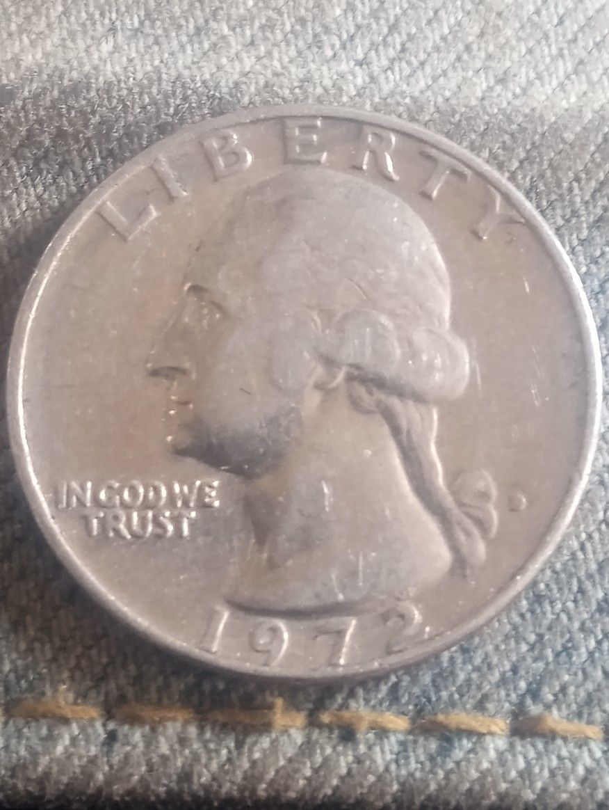 1972 D Quarter Error Mis Struck