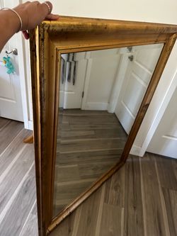 Big gold mirror