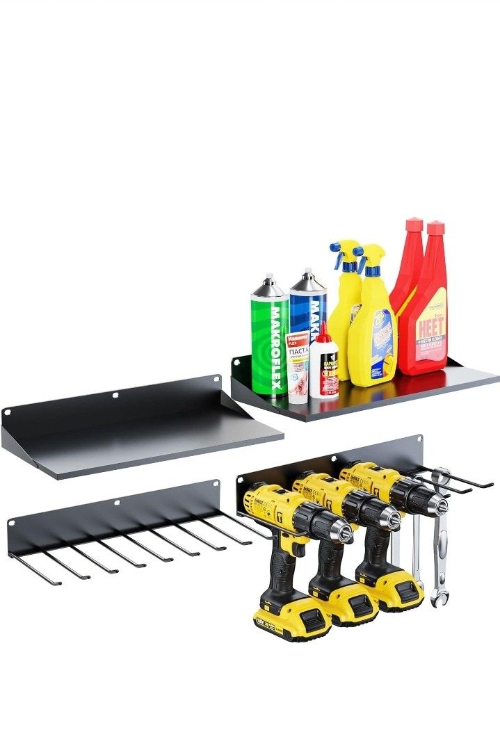 Drill Holders Wall Mount, Power Tool Storage Rack