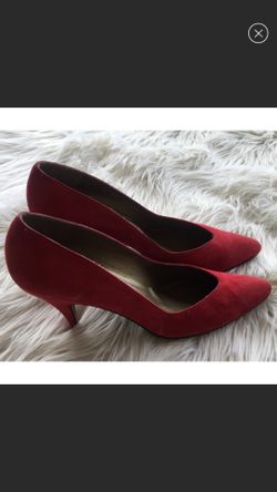 Vintage Stuart Weitzman Red Suede Pumps
