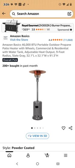 Amazon bronze patio heater