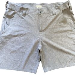 Huk Fishing Shorts Performance Mens XXL Blue Flat Front Vented Outdoor