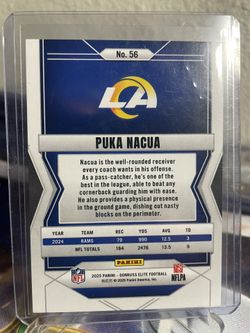 2025 Donruss Elite Puka Nacua /88 Red Aspirations SP #8 Los Angeles Rams