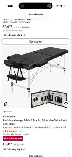Massage/eyelash table