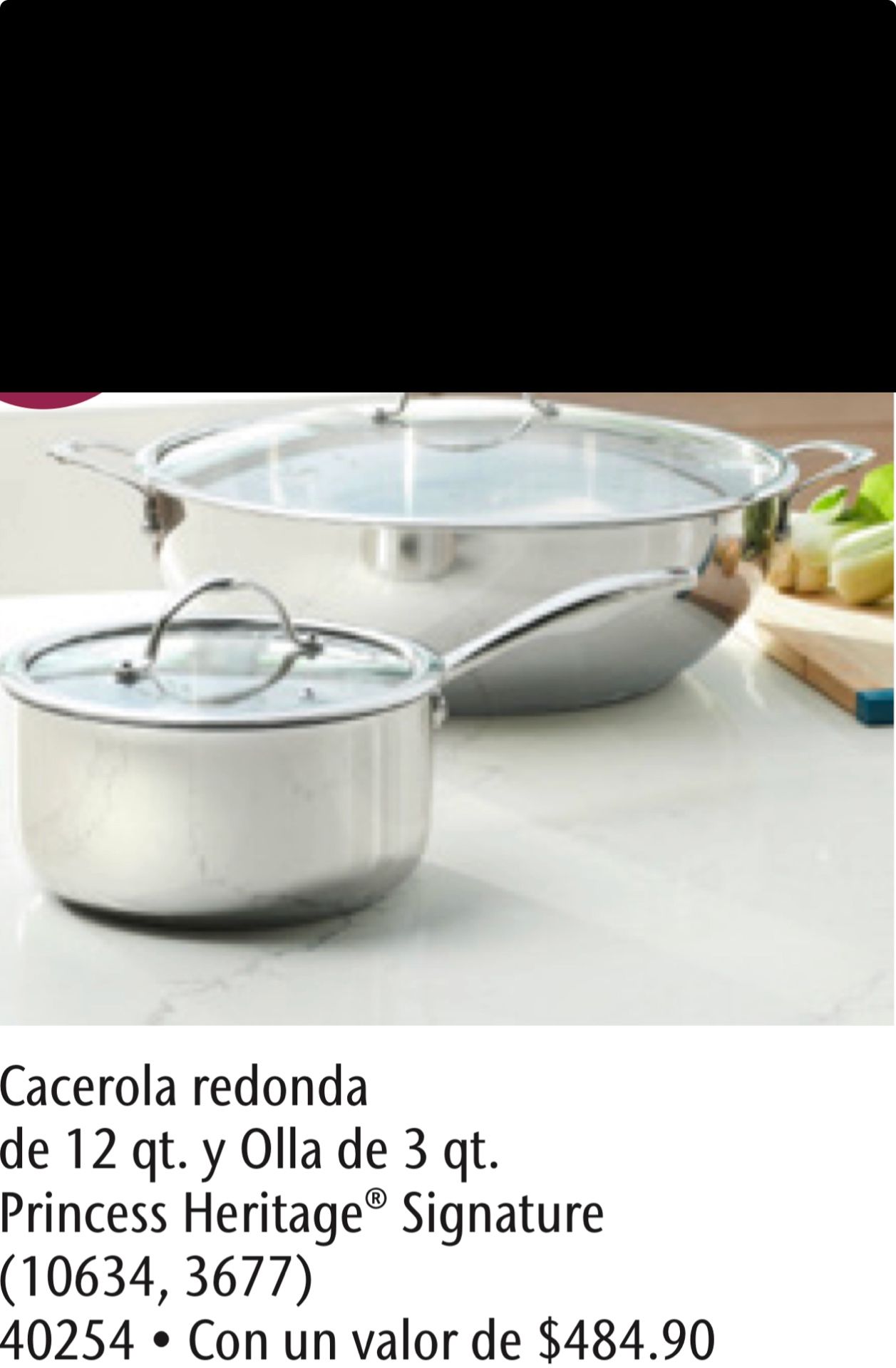 Cacerola 12qt Y Olla De 3qt