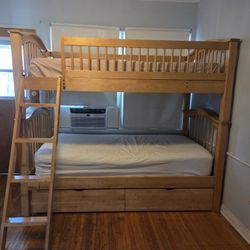 Twin Hard Wood (BIRCH) Bunk Bed