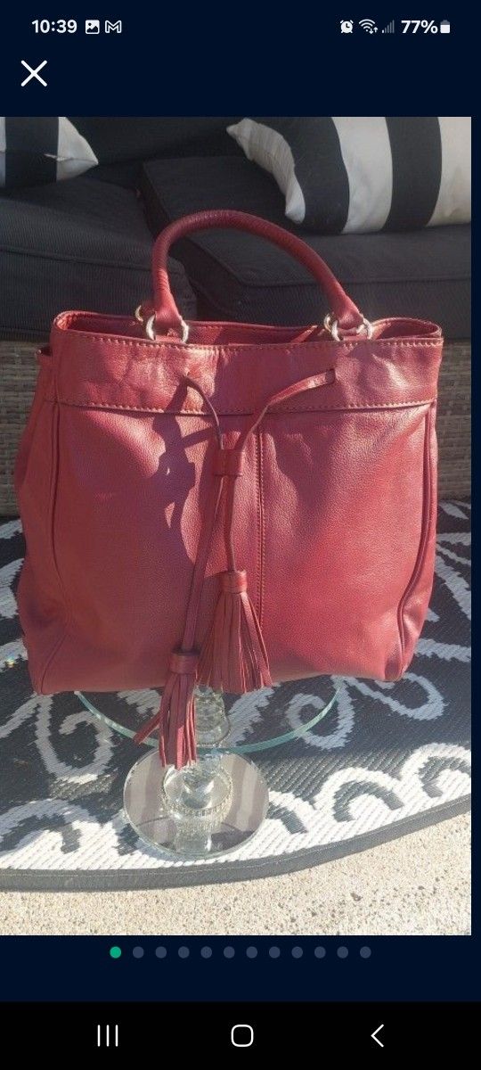 Soft Leather Burgendy Purse COLE Haan 