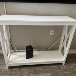 White TV Console Table 