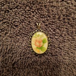 James Avery Hand Painted Porcelain 925 Pendant.