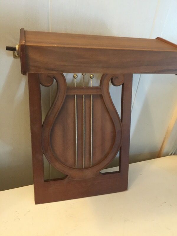 Harp wall lamp headboard reading light, vintage from 1950s.