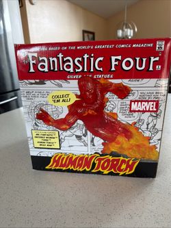 2005 Diamond Select "Silver Age" Human Torch statue Limited Edition 73/3000 COA