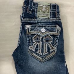 Rock Revivals Size 27 Marcelo Slim Boot Cut Dark Blue