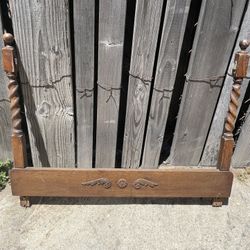 Vintage Antique Oak Mirror Support for a Dresser